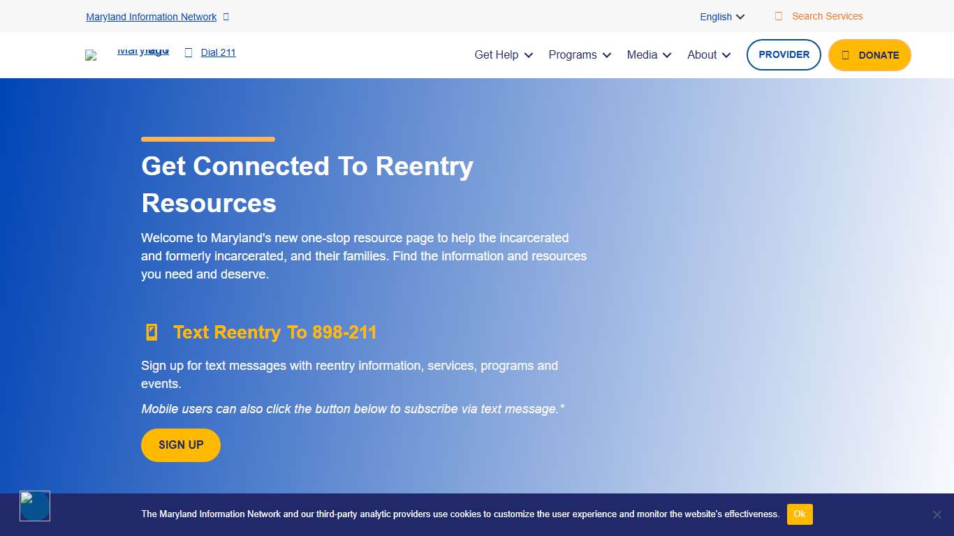 Maryland Reentry Resources 211 Maryland